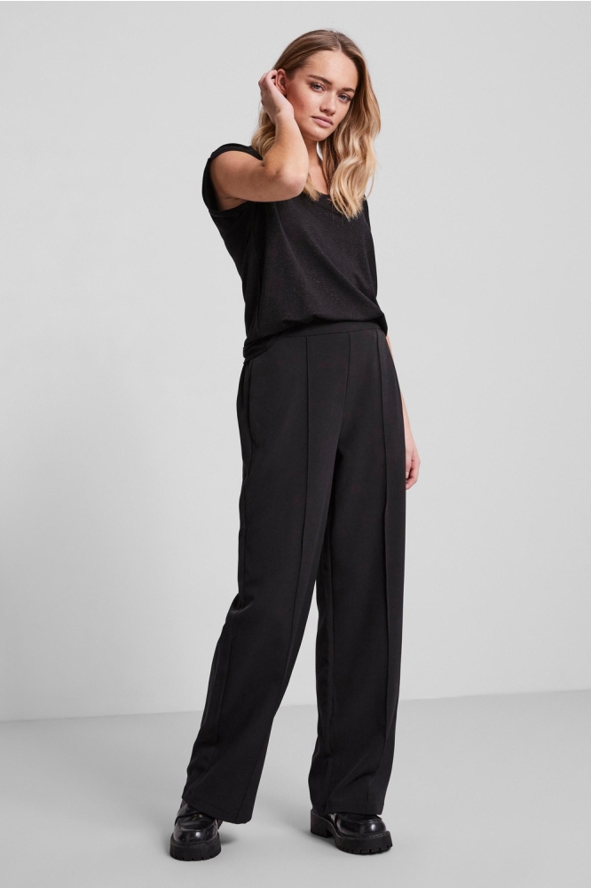 PCBILLO TEE LUREX STRIPES NOOS 17078572 Black/ Lurex Black